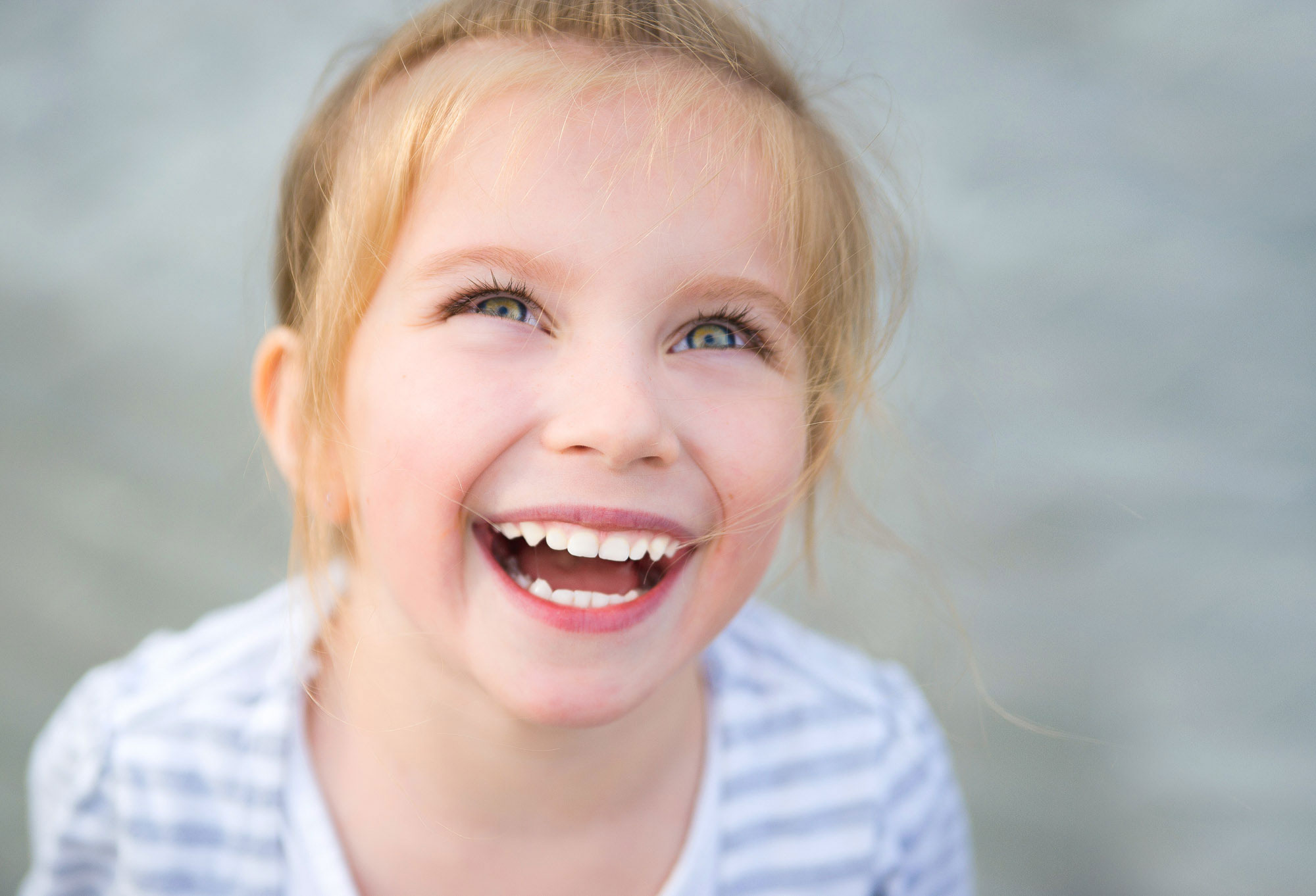 young girl smiling